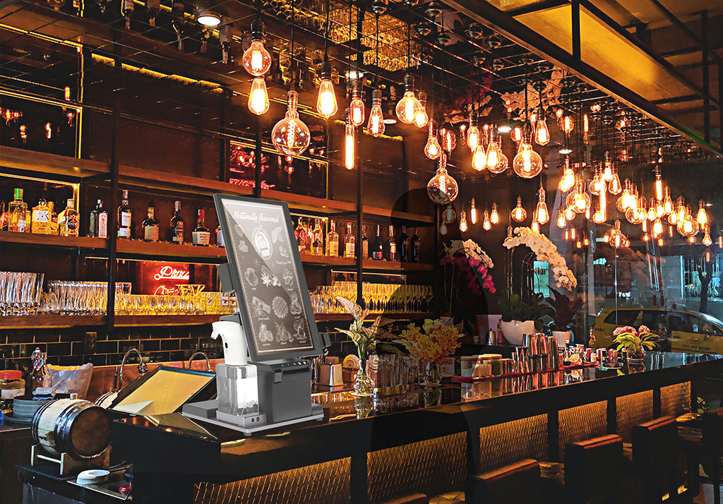 Use the SENOR self-service POS system to view menus and promotions in bars.